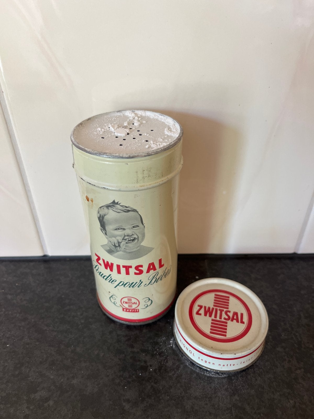 Vintage Zwitsal Babypoeder Blik - Oud Design, Ophalen