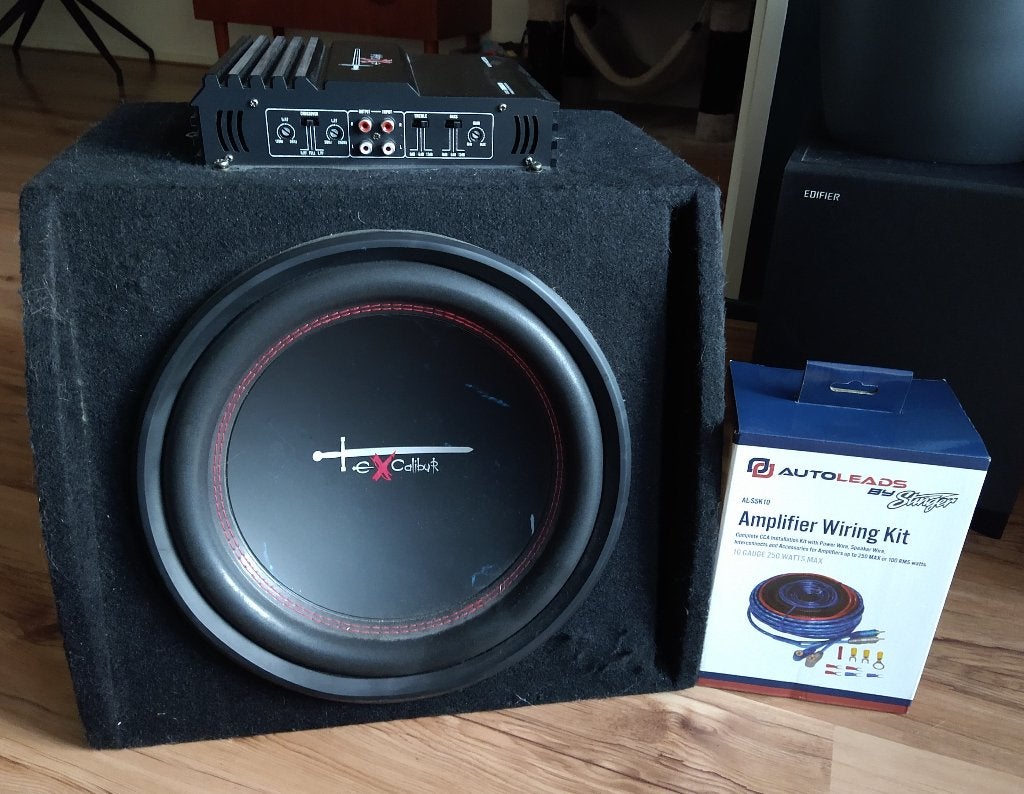 Excalibur subwoofer + versterker set  X500.2, Ophalen, Gebruikt
