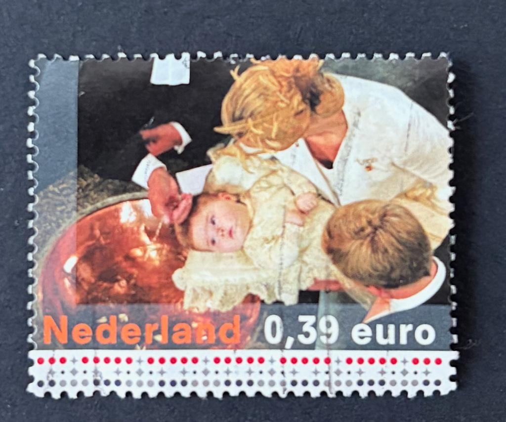 Postzegel Nederland Doop van Amalia, Ophalen of Verzenden, Na 1940, Gestempeld