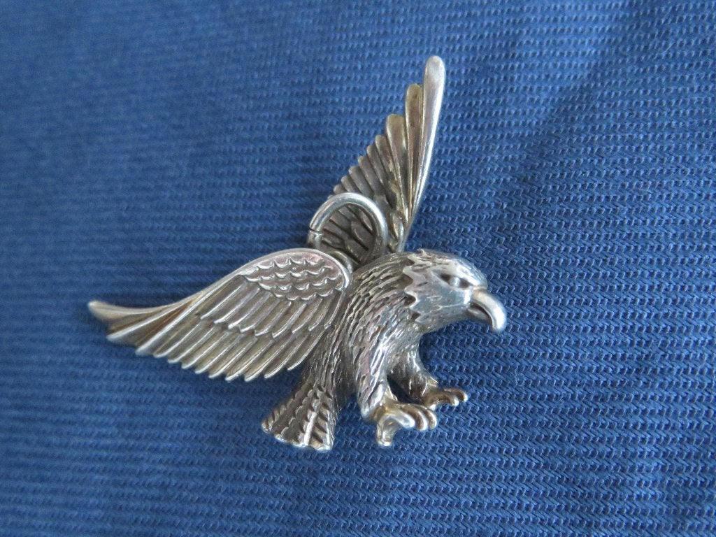 Hanger van adelaar in zilver - 20e eeuw, Ophalen of Verzenden, Zo goed als nieuw, Zilver, Dier