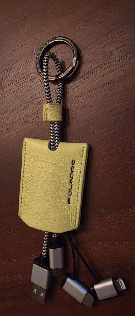 Piquadro sleutel keychain with USB Type C and Type-C cables, Verzenden, Nieuw, Merk