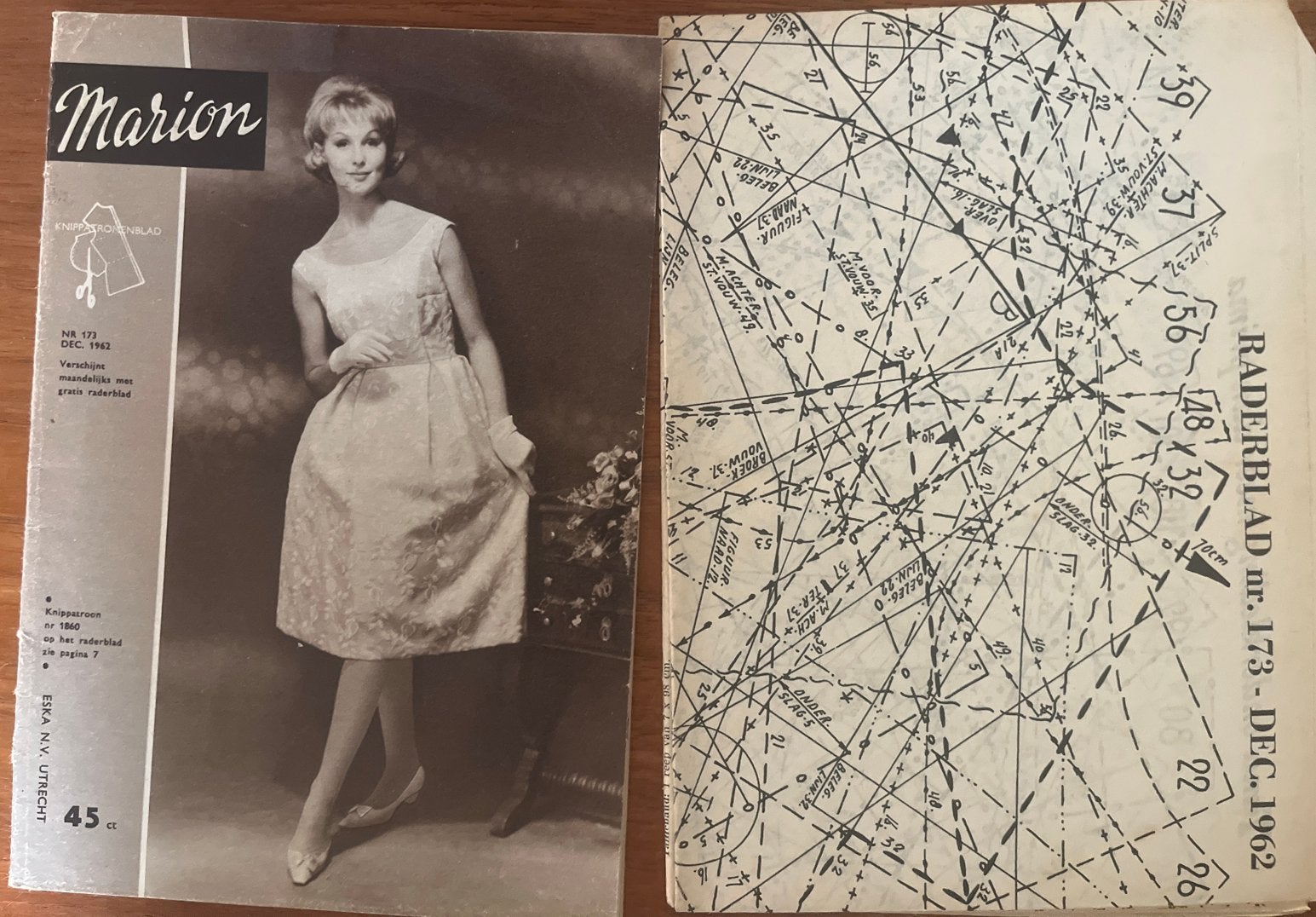 Vintage Marion Knipmode patronen - Dec 1962 & Jan 1963, Marion, Vrouw, Ophalen of Verzenden, Overige typen