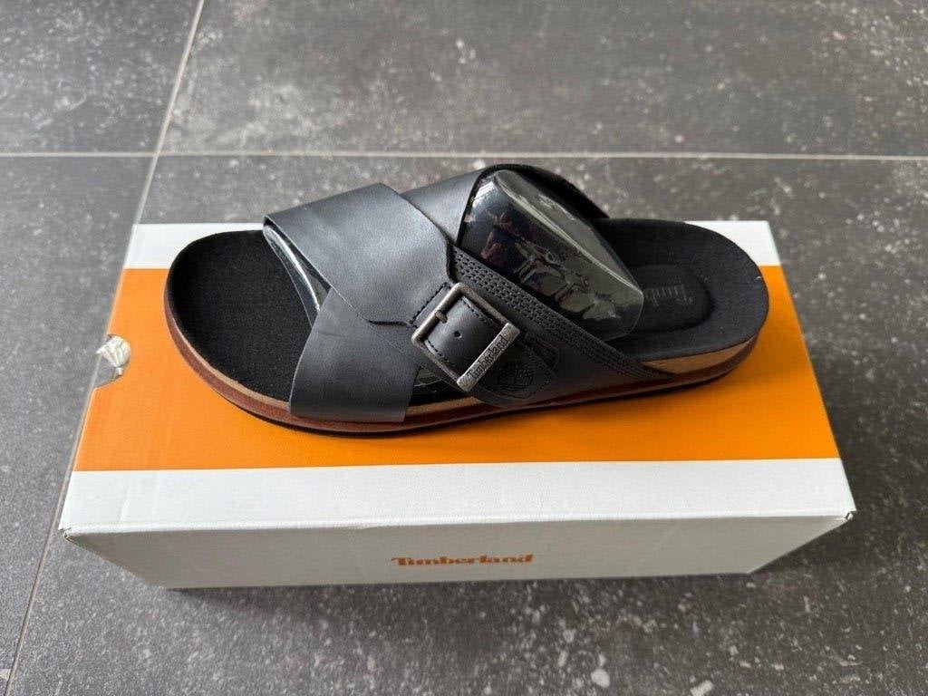 Timberland Amalfi Vibe Black Leather sandaal mt 43 (Nieuw), Sandalen, Verzenden, Nieuw, Timberland