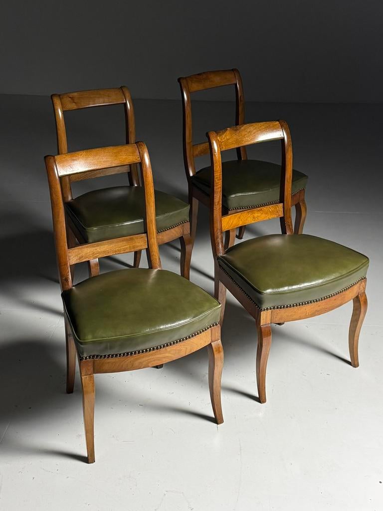 Franse eetkamerstoelen set van 5, Huis en Inrichting, Stoelen, Ophalen, Zo goed als nieuw, Bruin, Vier