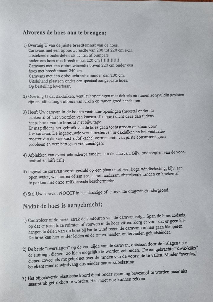 afdekhoes camper/caravan Amnion, Caravans en Kamperen, Ophalen of Verzenden, Nieuw