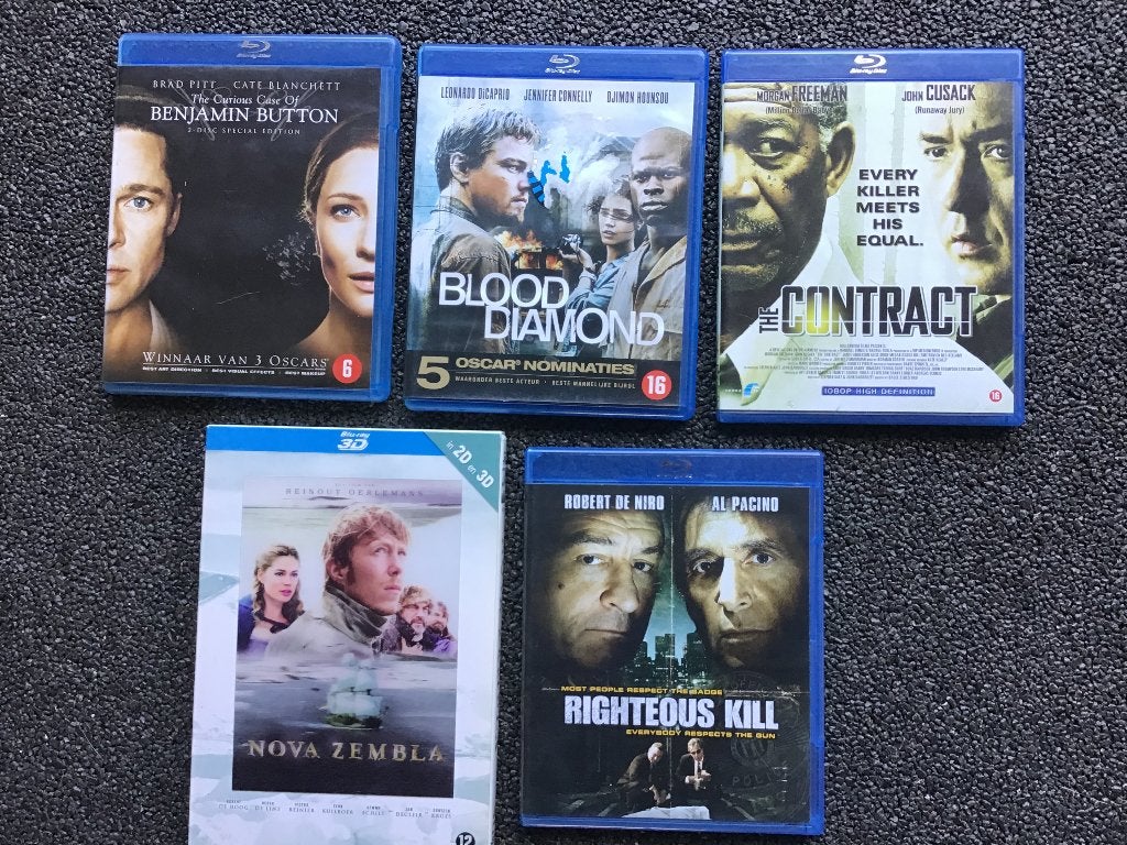 Blu-rays.       €2,00 per stuk