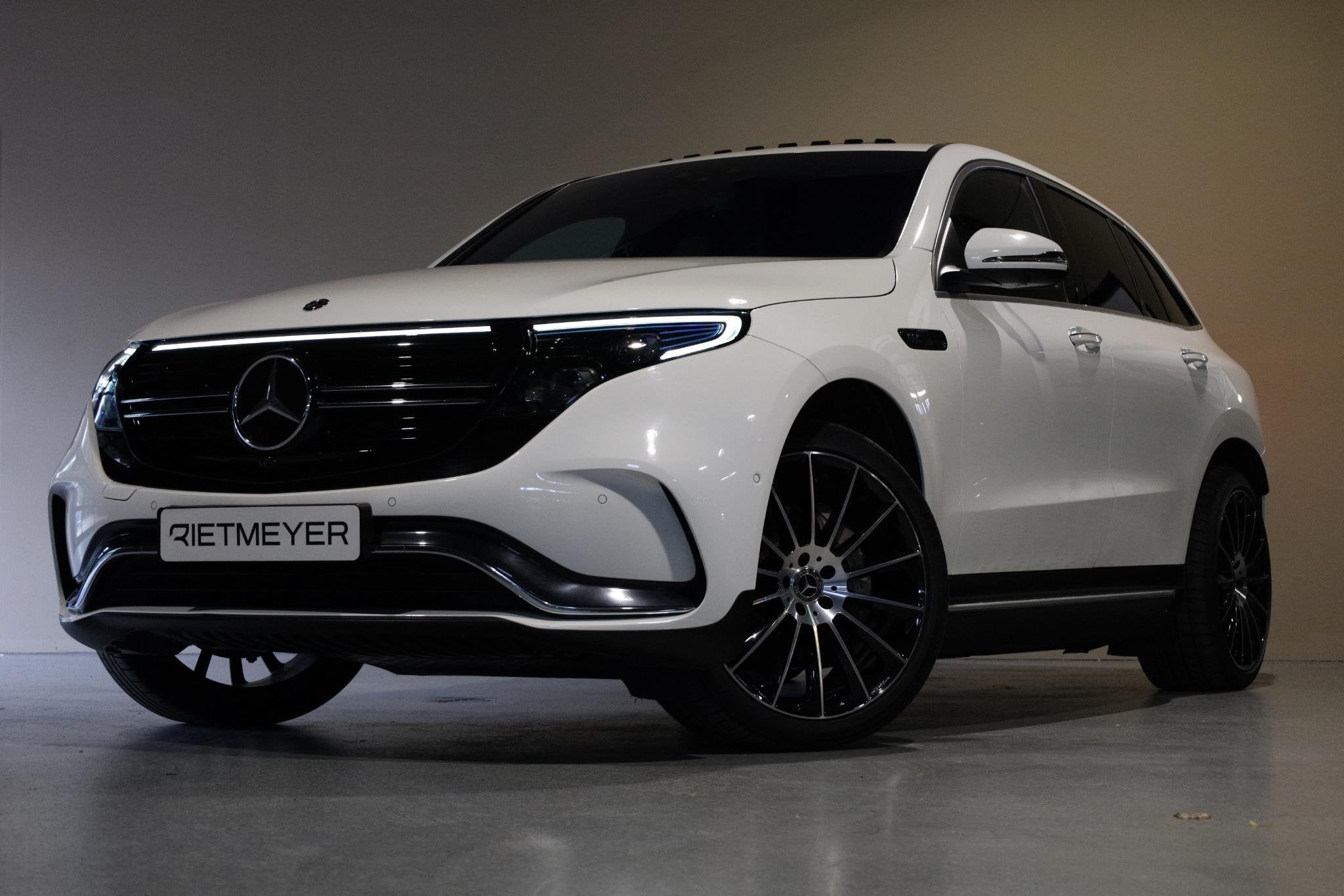 Mercedes-Benz EQC 400 4MATIC Premium Plus 80 kWh |Pano |Burm, Automaat, Zwart, Leder en Stof, Wit