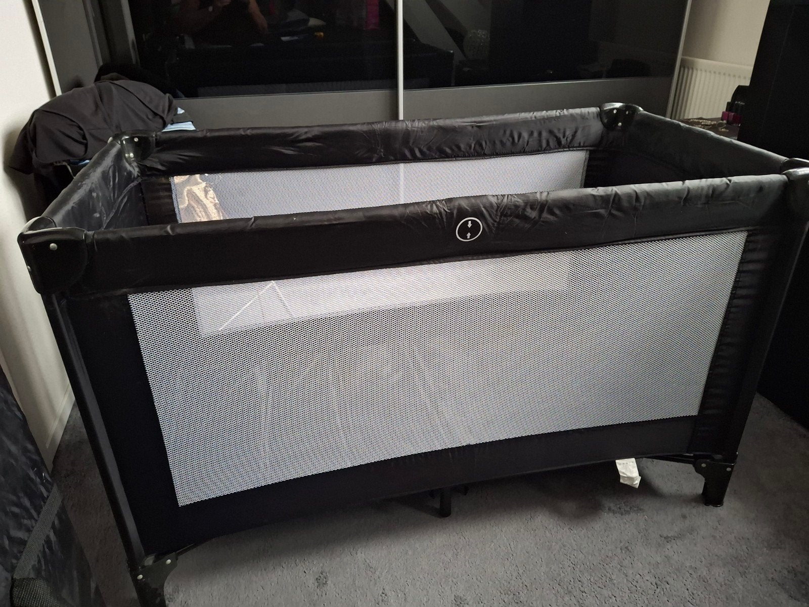 campingbedje zwart merk Graco afmetingen 101 72 cm, Ophalen, Zo goed als nieuw, Reisbedje