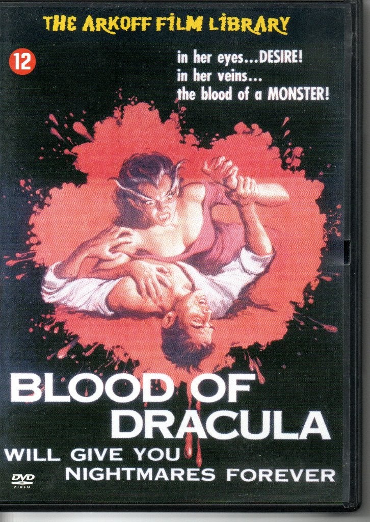 DVD Blood of Dracula (Samuel Z Arkoff) 1957, Vanaf 16 jaar, Verzenden, Zo goed als nieuw, Nederlands