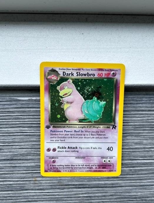 1st edition Dark Slowbrow 12/82 holo, Ophalen of Verzenden, Zo goed als nieuw, Losse kaart