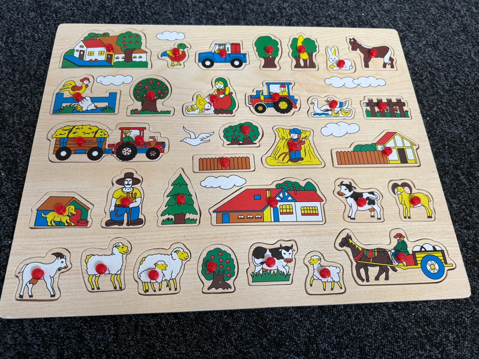 Grote puzzel boerderij, Ophalen, 10 tot 50 stukjes, Zo goed als nieuw, 2 tot 4 jaar