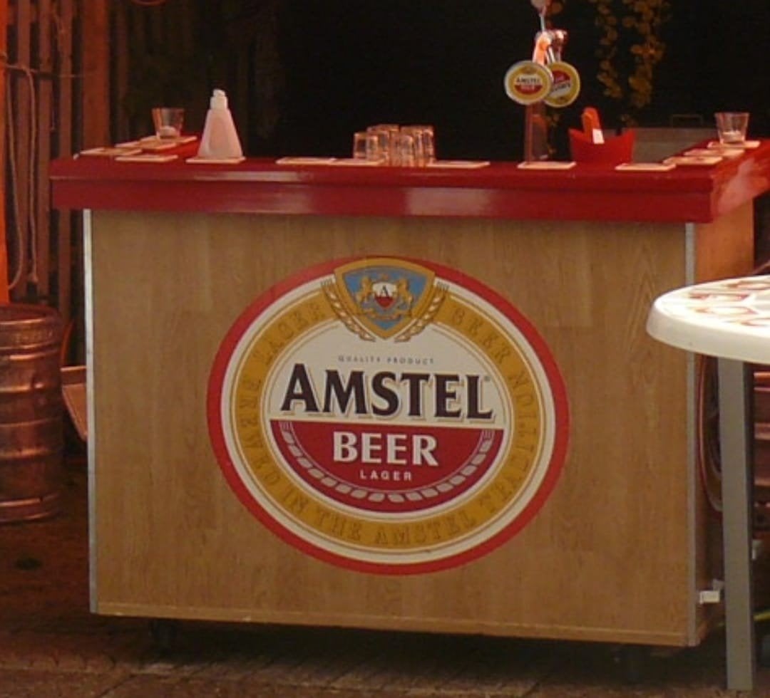 mobiele biertap  in Amstel kleur, Ophalen, Zo goed als nieuw