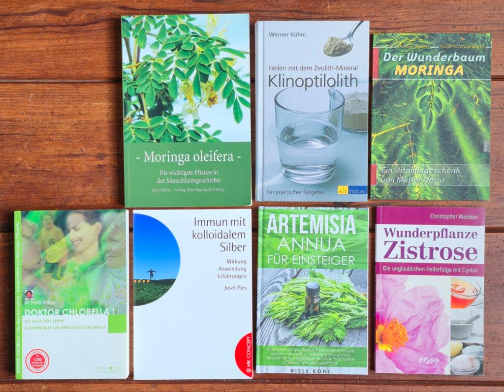 Artemisia Annua, Zeoliet, Moringa etc. boeken, Ophalen of Verzenden, Zo goed als nieuw, Kruiden en Alternatief