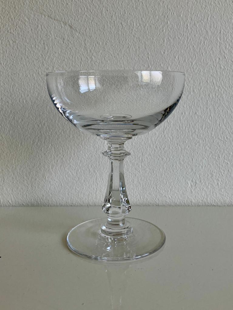 6 grote champagnecoupes, kristal, Val St Lambert, Caro, Verzamelen, Ophalen of Verzenden, Nieuw, Overige typen