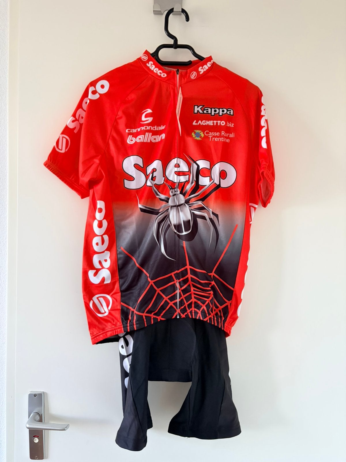 Cannondale Saeco fiets jersey L met fiets broek XL, Fietsen en Brommers, Fietsaccessoires | Fietskleding, Heren, Nieuw, Ophalen of Verzenden