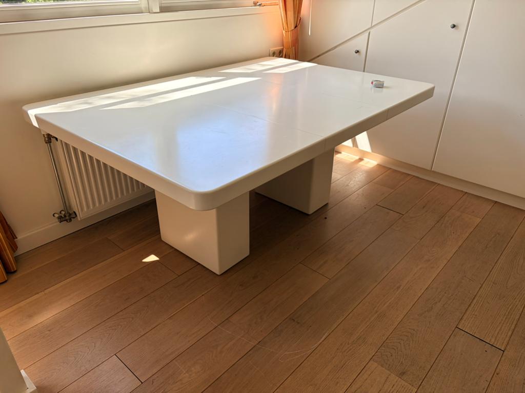 Eettafel met extra blad, Ophalen, 100 tot 150 cm, Zo goed als nieuw, Vijf personen of meer