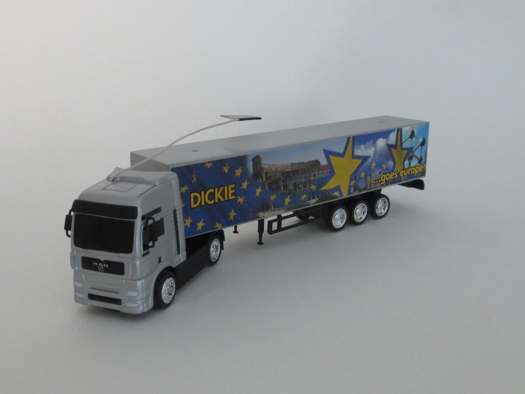 MAN-truck & trailer, 1:72, Dickie RC afstandsbediening, zgan, Ophalen of Verzenden, Zo goed als nieuw, Bus of Vrachtwagen