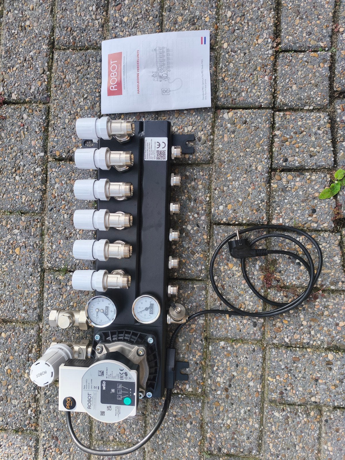 Robot LTV vloerverwarmingsverdeler 6-groeps Wilo pomp, Ophalen, 30 tot 80 cm, Overige typen, Zo goed als nieuw