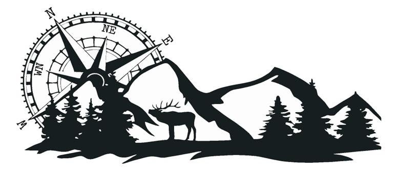 camper caravan bus sticker eland met kompas, Caravans en Kamperen, Camper-accessoires, The River House, Info@theriverhouse.nl