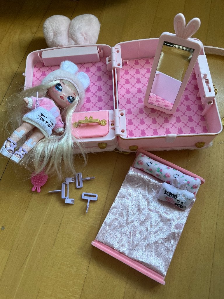 Na! Na! Na! Konijn rugzak inclusief pop en accessoires, Ophalen of Verzenden, Zo goed als nieuw, Meisje