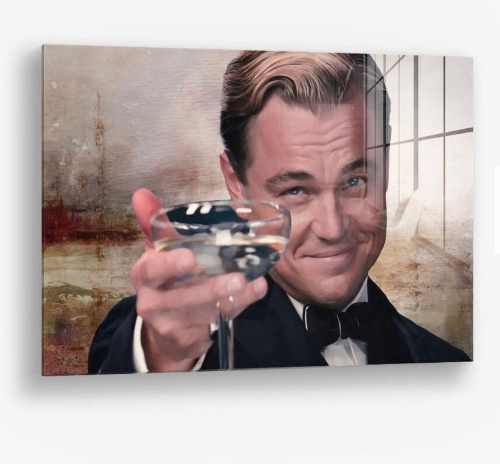 The Great Gatsby glasschilderij 60x90, Huis en Inrichting, Ophalen, Schilderijlijst, 9 cm, 60 cm