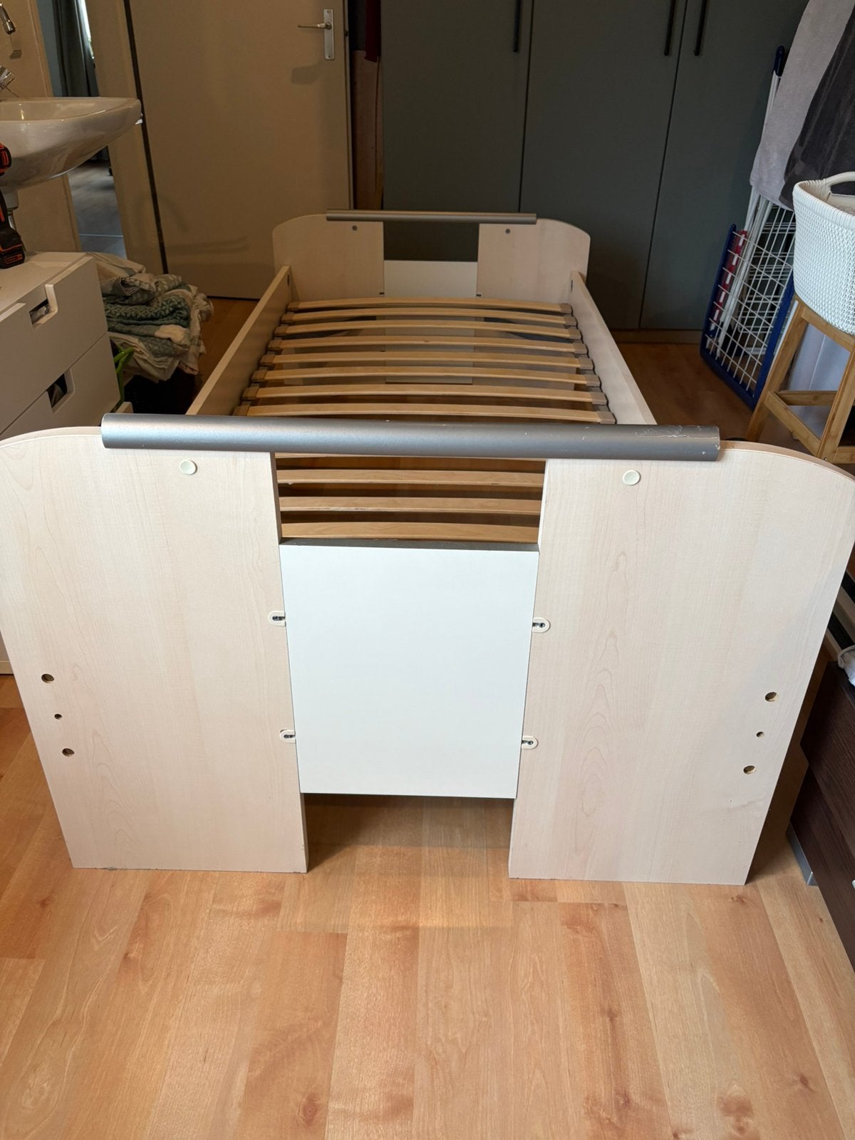 Eenpersoons bed/ledikant, Huis en Inrichting, Slaapkamer | Bedden, Ophalen, Gebruikt, 90 cm, Eenpersoons