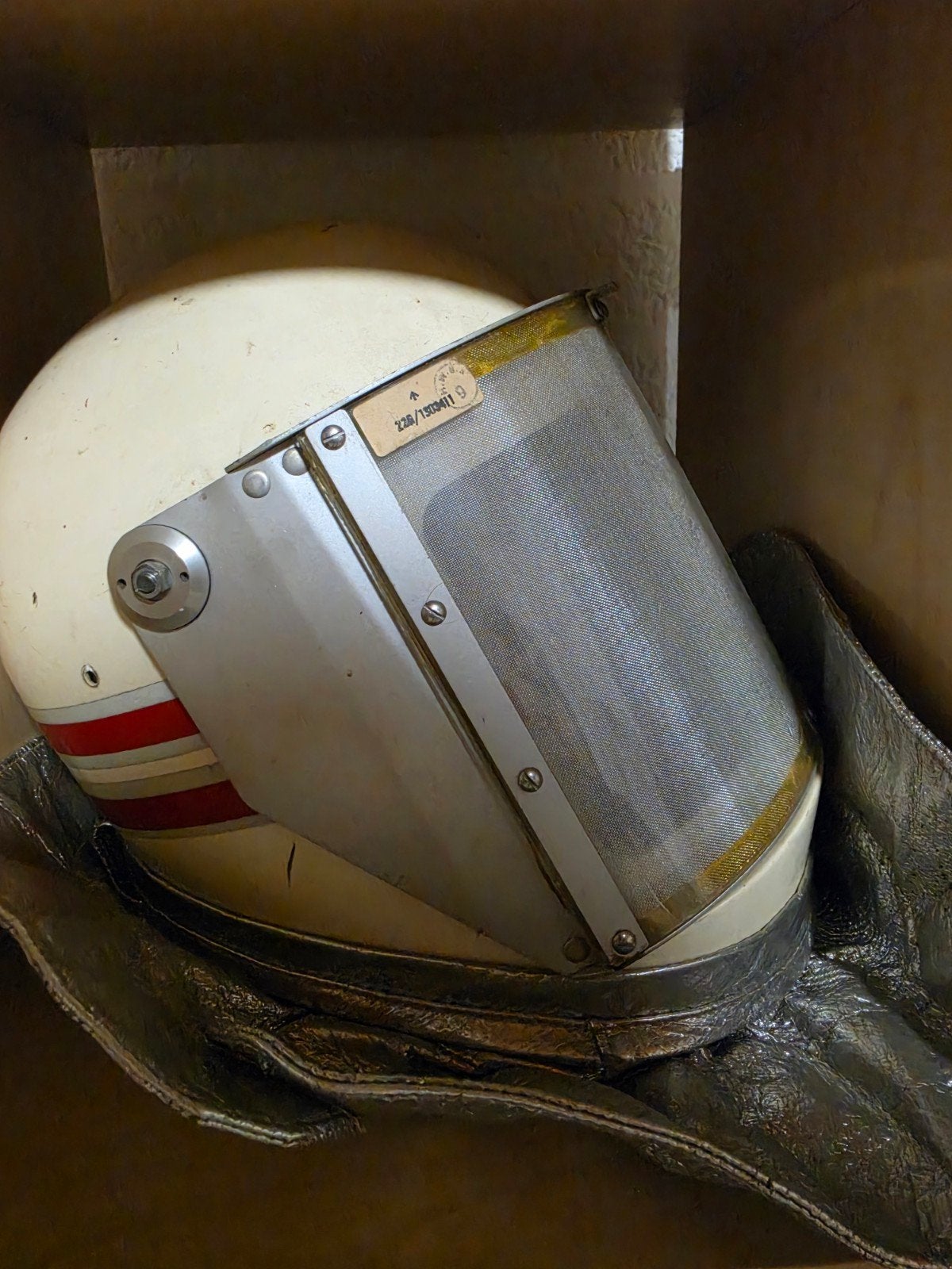 Vintage Vliegveld Brandweer Helm - Uniek Verzamelobject, Ophalen of Verzenden