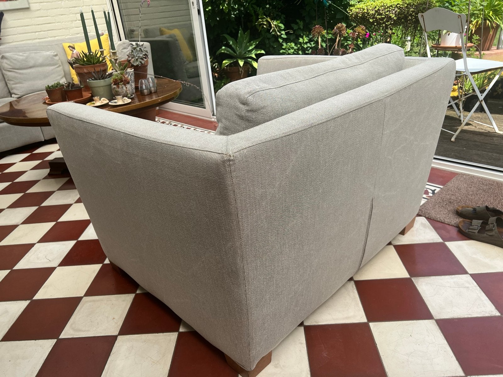 IKEA Love Seat Grijs - 110x90x70 cm, Ophalen, Gebruikt, 75 tot 100 cm, 100 tot 125 cm