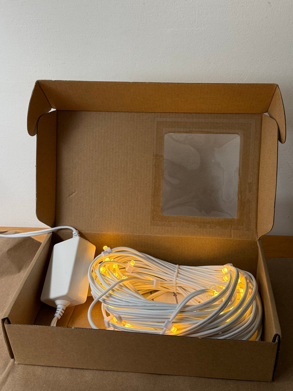 IKEA KALLT LED-lichtslinger, 14.8m, warm wit, IP44, Wit, Waterbestendig, Nieuw, Ophalen of Verzenden