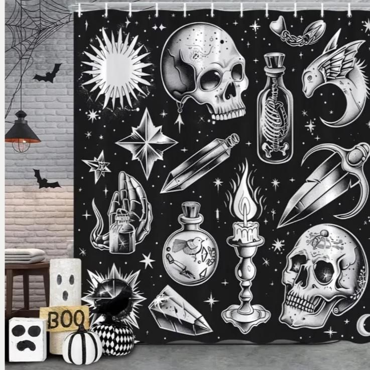 Douchegordijnen Horror spookachtig (180x200cm), Ophalen of Verzenden, Nieuw