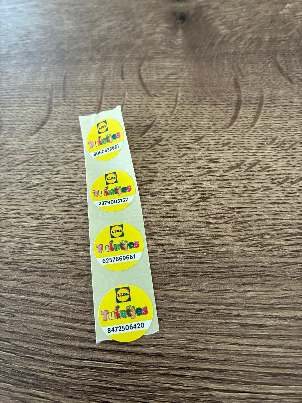Lidl Tuinies spaarzegels - 4 stuks, Ophalen of Verzenden, Winkel, Super of Benzinepomp, Zegels, Bonnen of Punten
