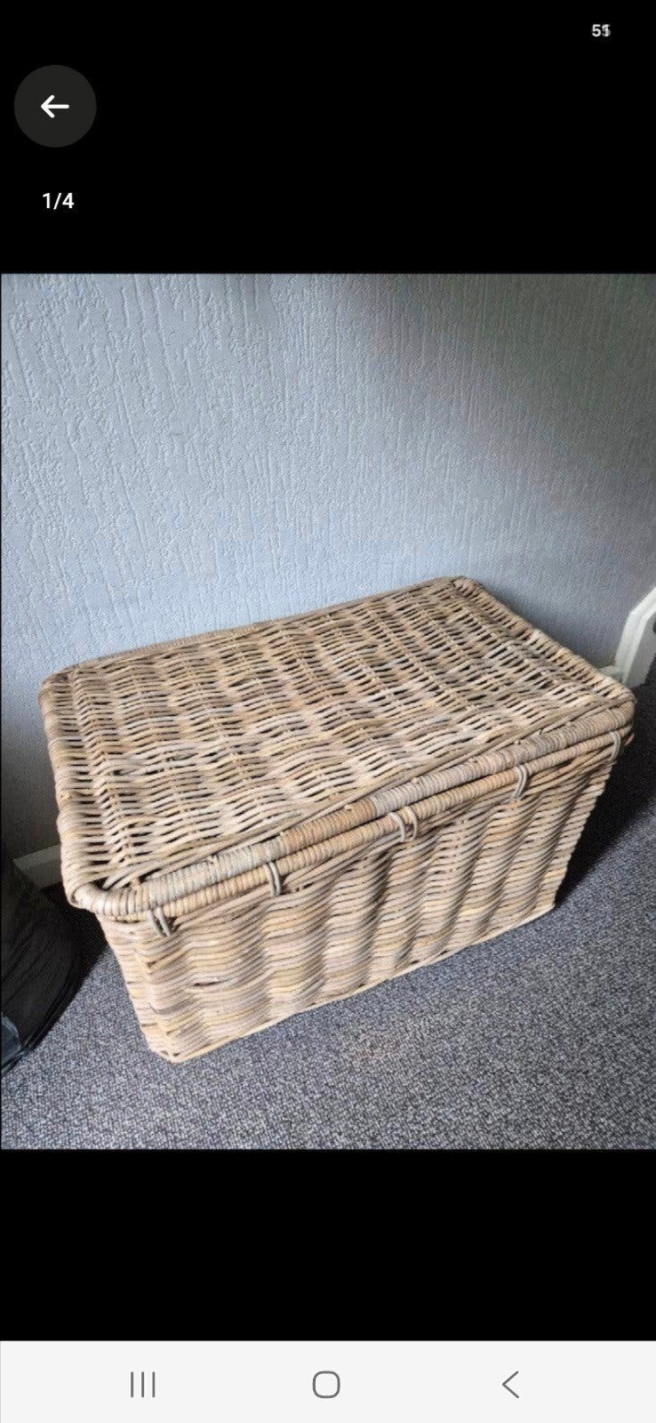 NIEUW opbergmand met deksel 43x71x44, Huis en Inrichting, Mand, Nieuw, Ophalen of Verzenden, Riet