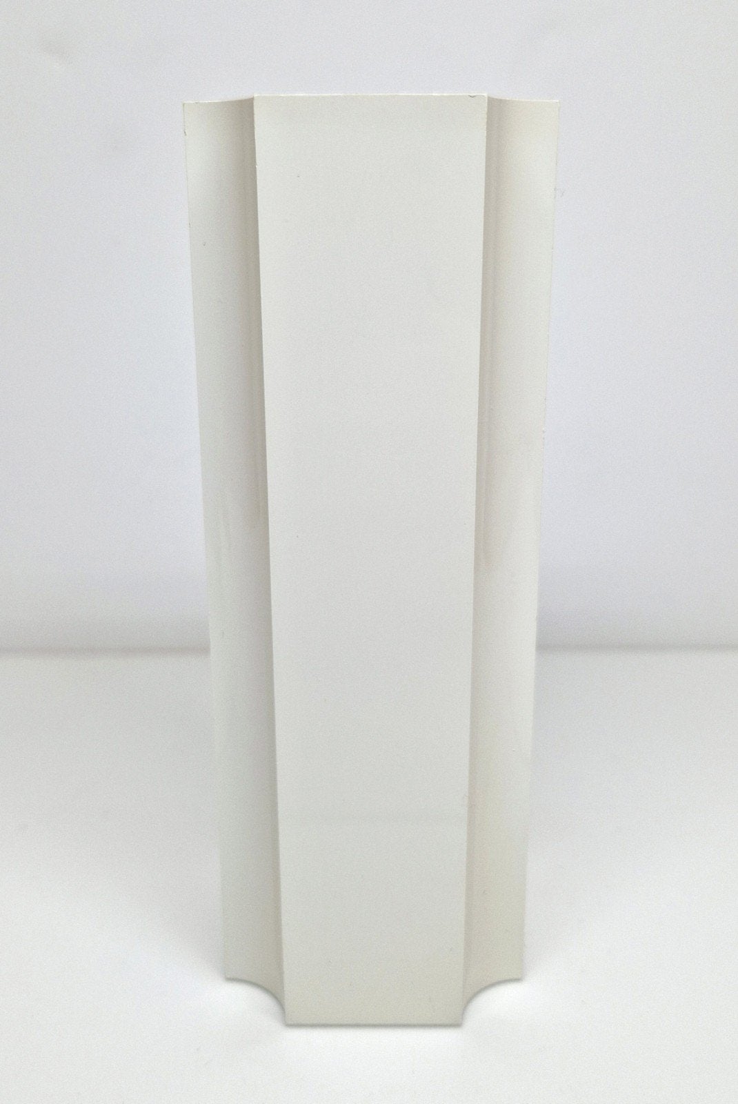 Jacques Bédat geometrische kunststoffen vaas, 1970., Ophalen, Wit, Vaas, Gemerkt