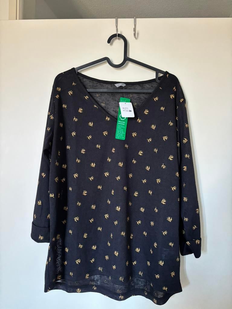 Nieuwe top Zeeman maat 44 met gouden blaadjes patroon, Kleding | Dames, Blouses en Tunieken, Ophalen of Verzenden, Nieuw, Maat 42/44 (L)