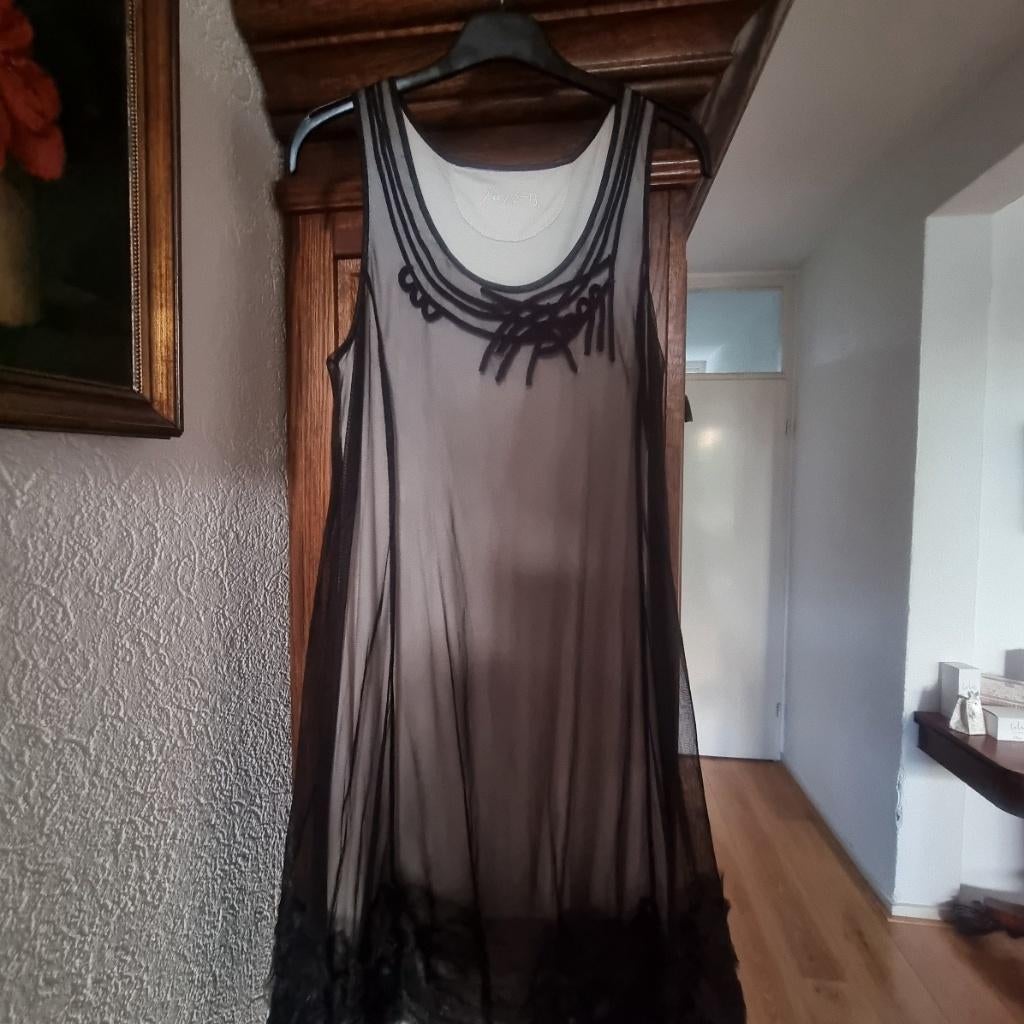 Mooi zwart jurk Just Be, Maat 38/40 (M), Verzenden, Zwart, Nieuw