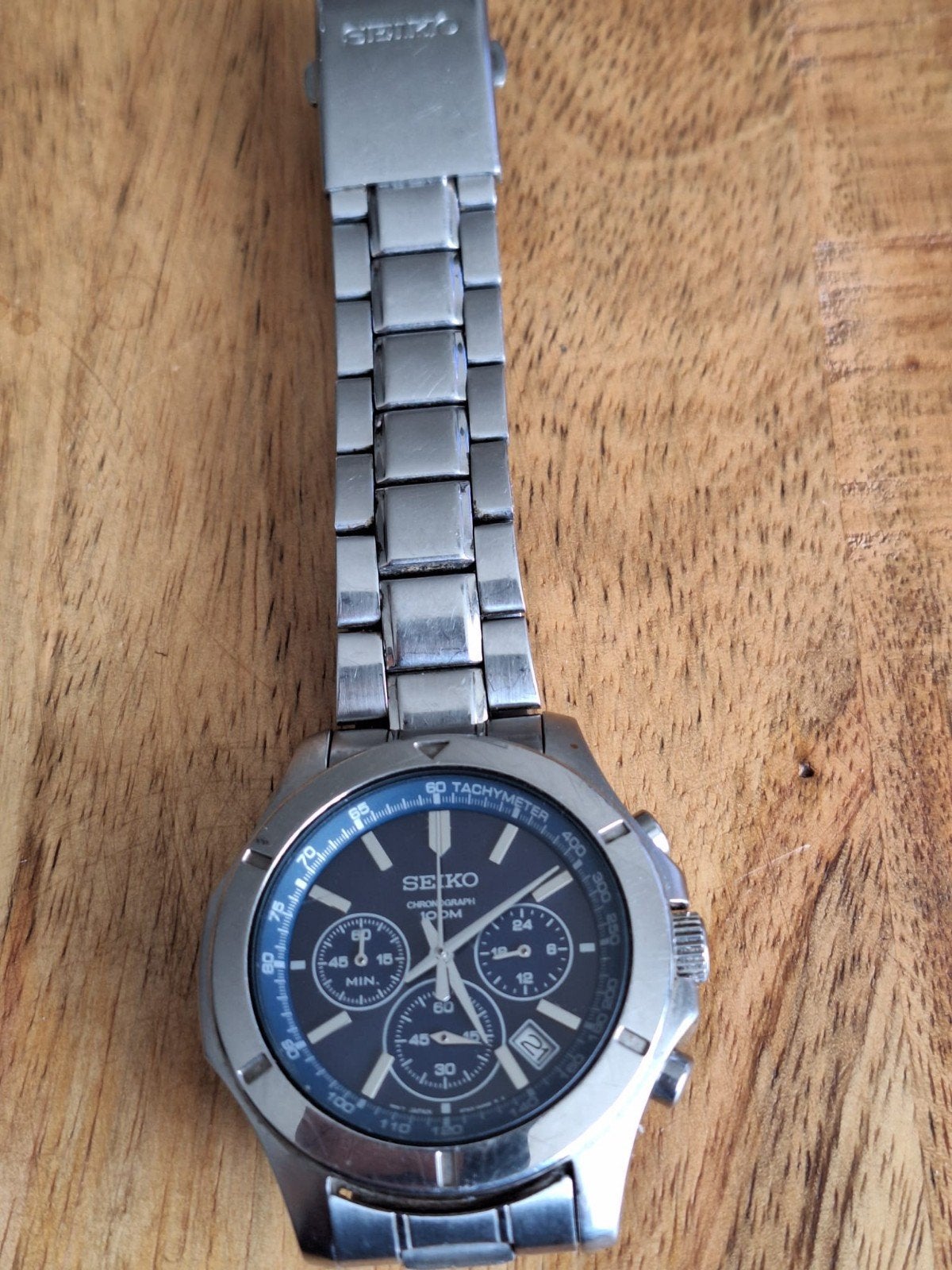 Seiko Herenhorloge i.g.st, Ophalen, Zo goed als nieuw, Staal, Seiko