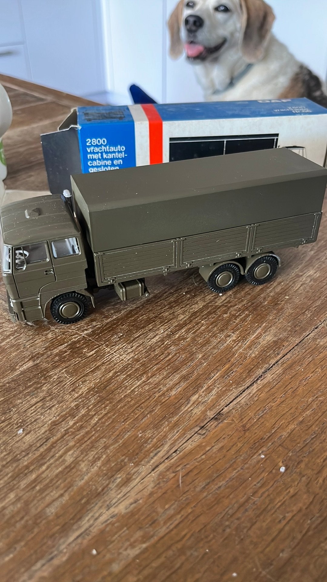 Lion Car 1/50 Daf 2800 vrachtwagen nr.66 legeruitvoering, Hobby en Vrije tijd, Modelauto's | 1:50, Ophalen of Verzenden, Nieuw