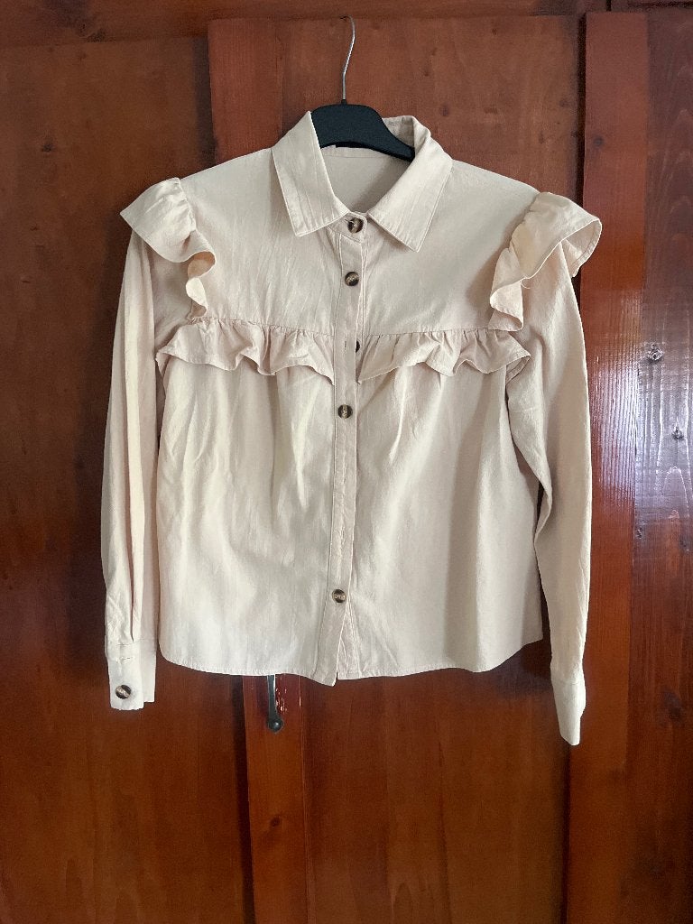 Leuke beige blouse, Kleding | Dames, Blouses en Tunieken, Maat 38/40 (M), Beige, Ophalen of Verzenden, Zo goed als nieuw