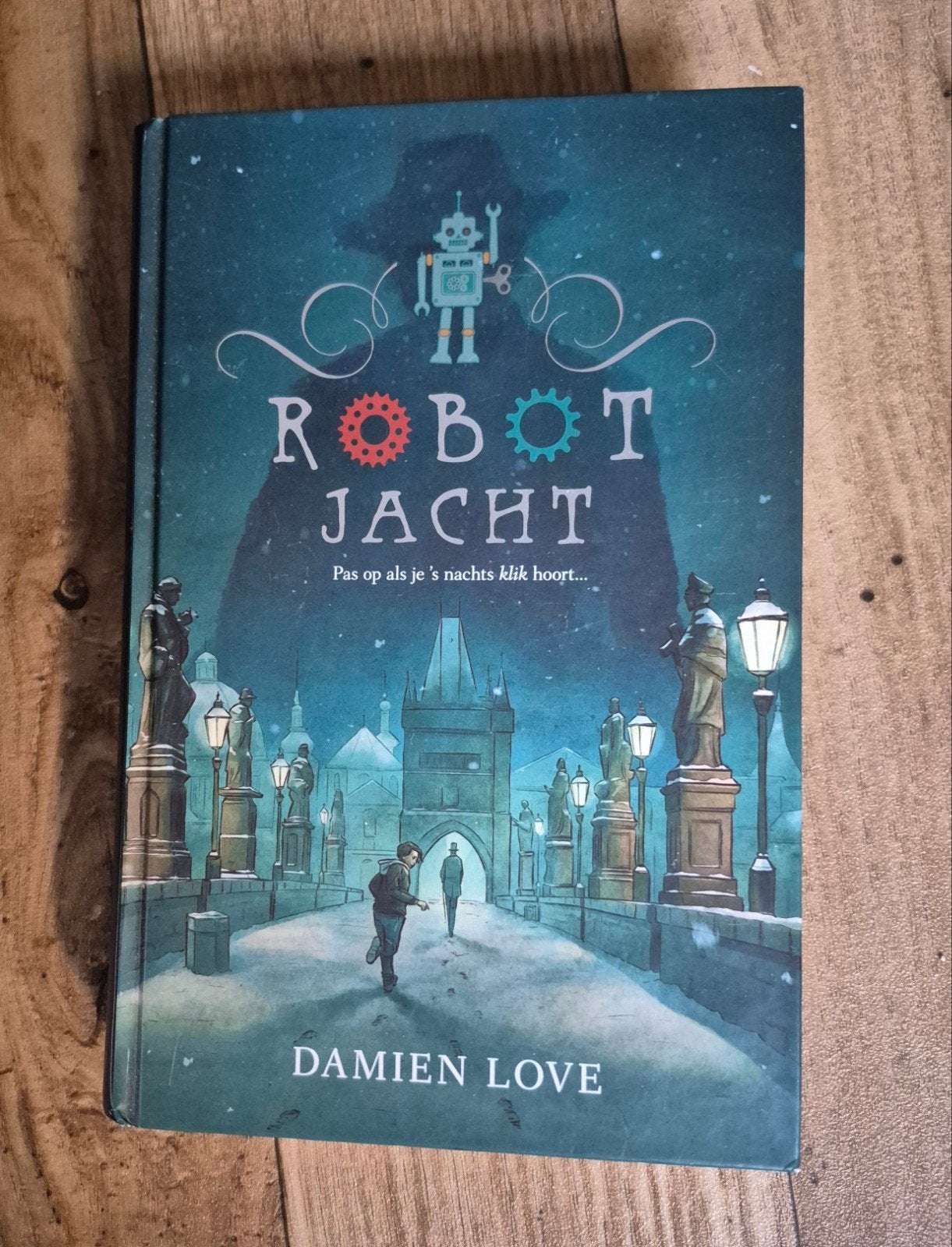 Damien Love - Robotjacht, Ophalen of Verzenden, Zo goed als nieuw, Fictie, Damien Love