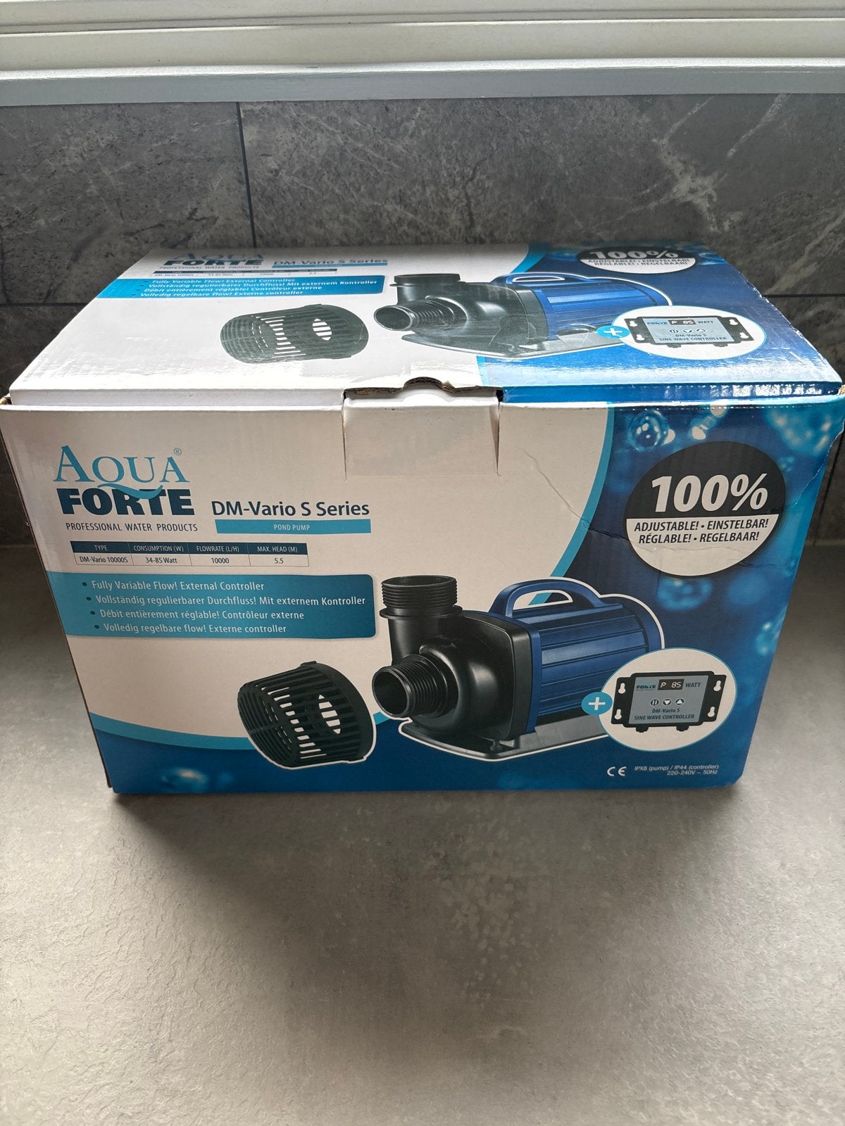 Aqua Forte DM-Vario 10000S Vijverpomp, Tuin en Terras, Ophalen of Verzenden, Nieuw, Vijverpomp