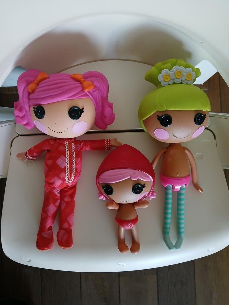 Lalaloopsy poppen groot en klein 3 stuks, Kinderen en Baby's, Speelgoed | Poppen, Ophalen of Verzenden, Zo goed als nieuw, Overige typen