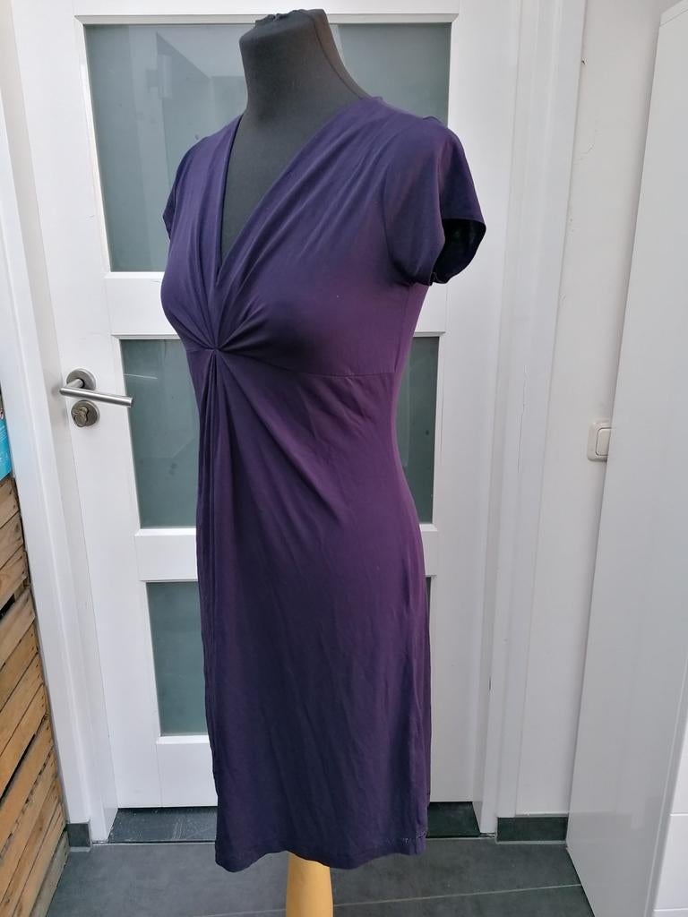 Just b. chique jurk maat S aubergine paars travelstof, Kleding | Dames, Jurken, Paars, Ophalen of Verzenden, Just B, Knielengte
