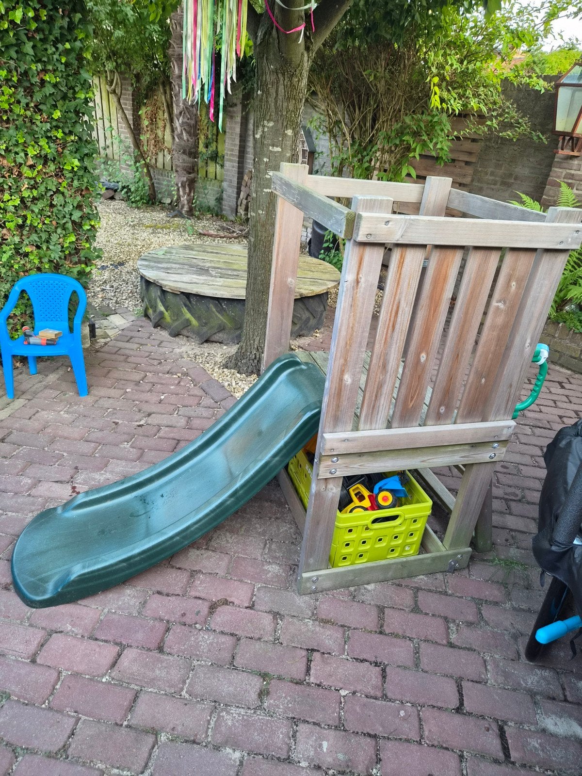 houten klim/glijbaan, Kinderen en Baby's, Speelgoed | Houten speelgoed, Ophalen, Gebruikt, Overige typen
