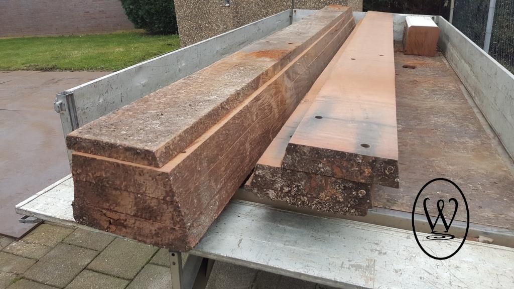 AZOBE HARDHOUTEN PALEN, PLANKEN, Ophalen, Gebruikt, Hout