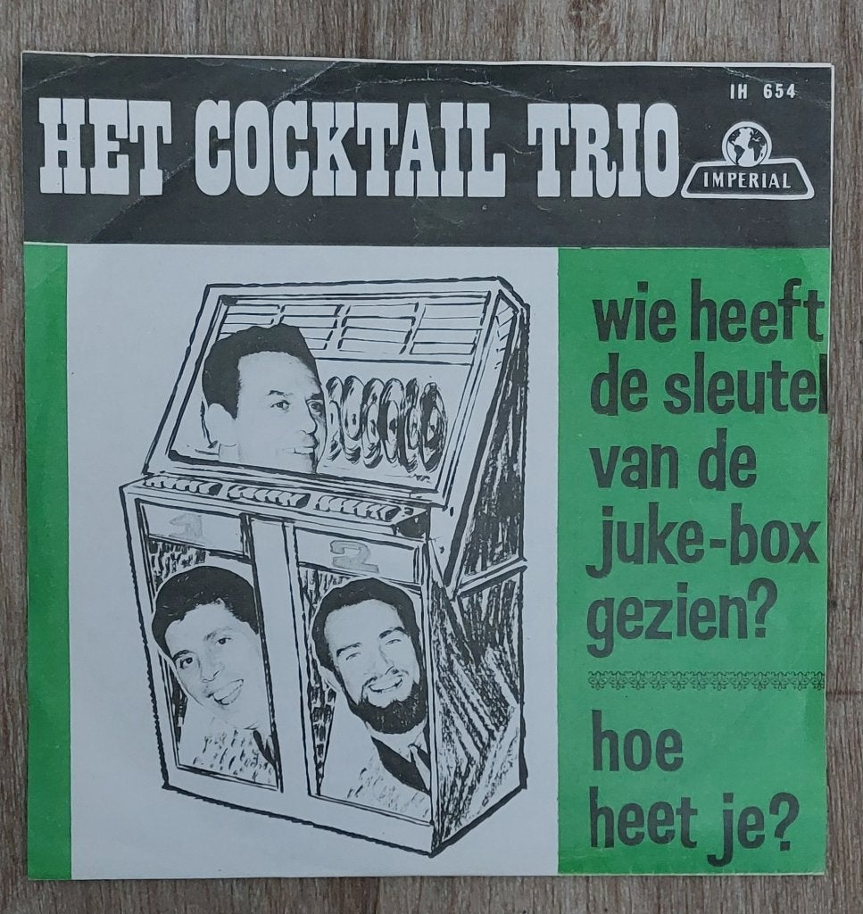 Cocktail Trio  ``Wie heeft de sleutel van de jukebox gezien`, Gebruikt, 7 inch, Ophalen of Verzenden, Beschermende buitenhoes