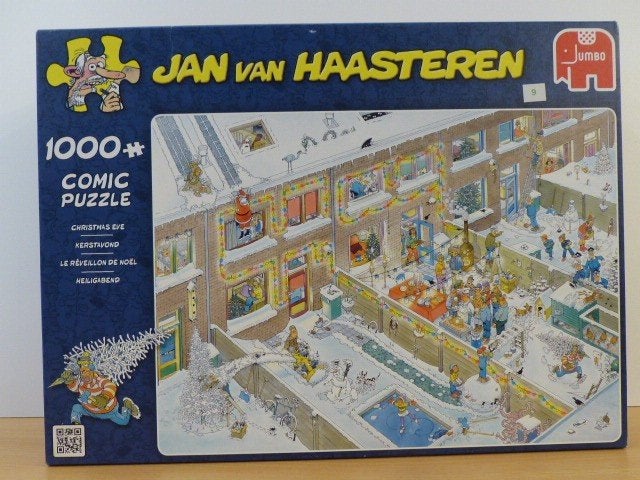 Jan van Haasteren Kerstavond 1000 stukjes legpuzzel, Ophalen of Verzenden, 500 t/m 1500 stukjes, Zo goed als nieuw, Legpuzzel