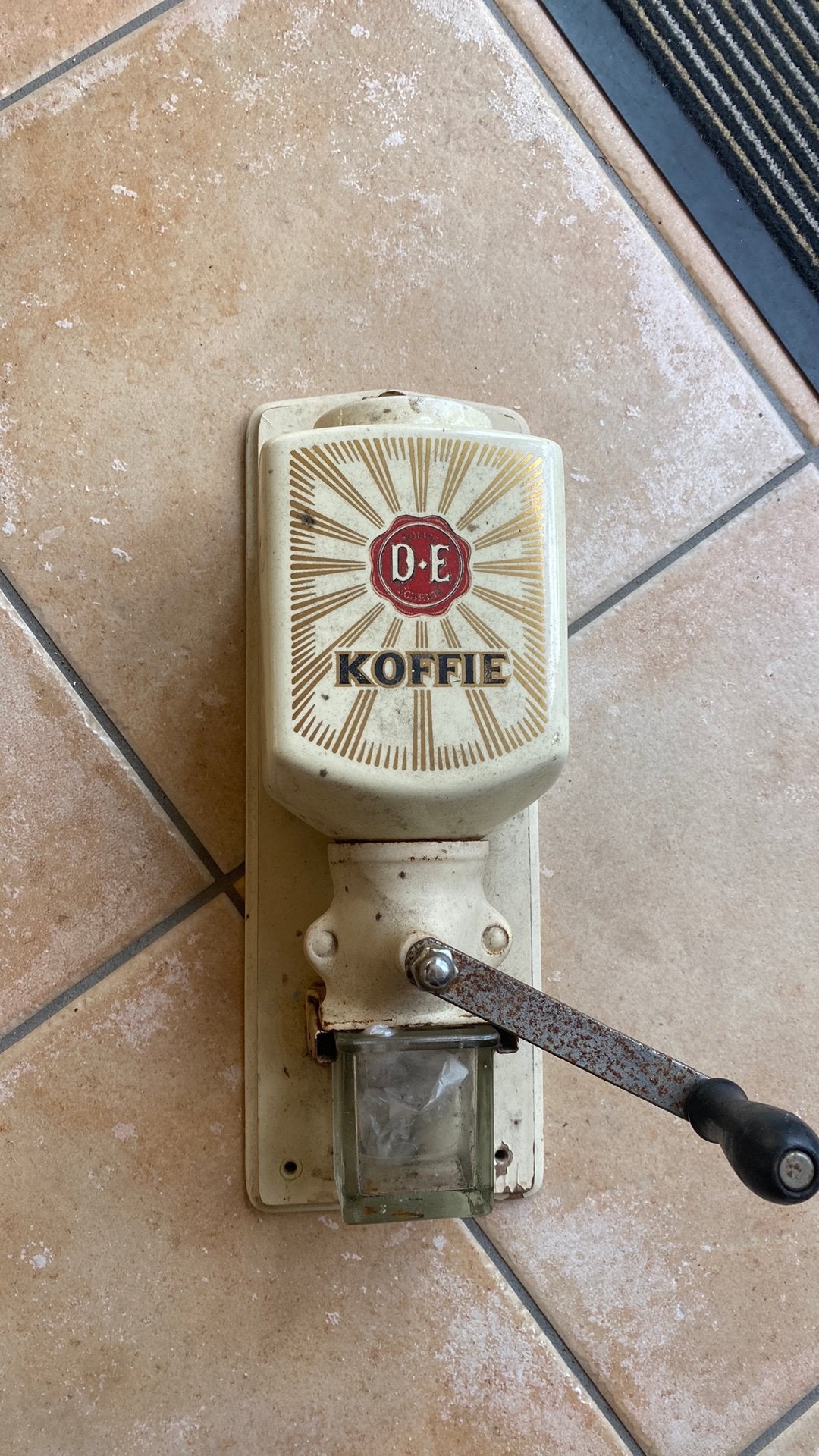 Oude koffiemolen DE koffie, Antiek en Kunst, Ophalen