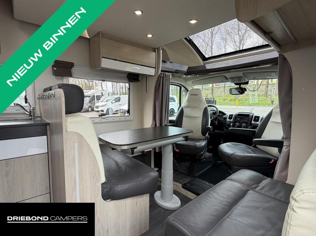 Challenger 398 XLB Queensbed Hefbed Zonnepaneel Luifel Bearl, Caravans en Kamperen, Airconditioning, Airbags, 7 tot 8 meter, Bedrijf