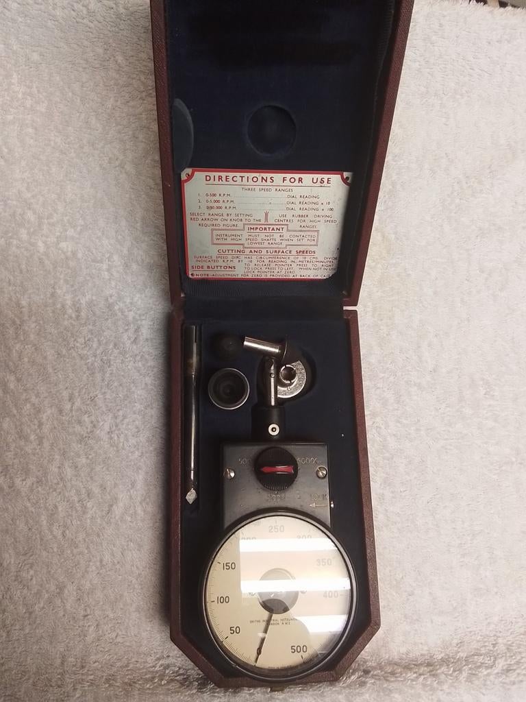 Smiths Industrial Instruments toerenteller in koffer, Antiek en Kunst, Antiek | Gereedschap en Instrumenten, Ophalen of Verzenden