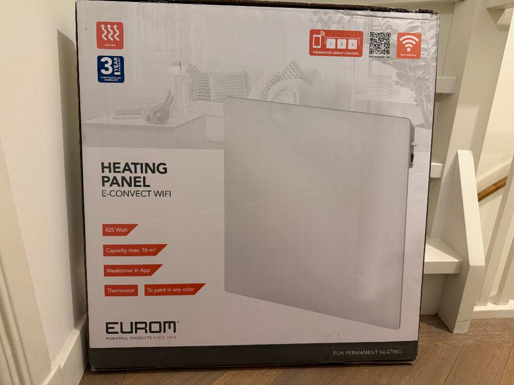 Eurom verwarmingspaneel / heating panel (nieuw), Ophalen, 30 tot 80 cm, 500 tot 800 watt, Overige typen